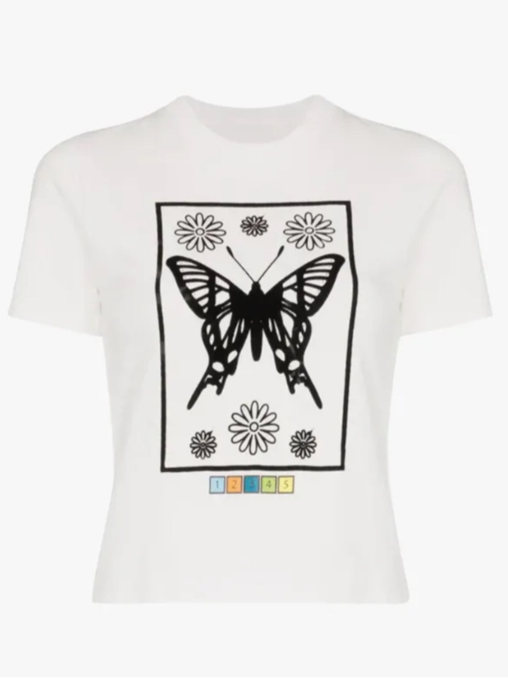 Maisie Wilen Paint by Number Butterfly cotton T-shirt Small Very Good Condition